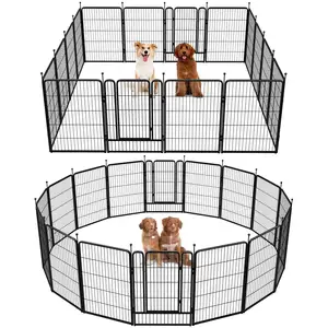 Rollick Dog Playpen for Yard Camping 24" Height Heavy Duty for Puppies/Small Dogs 8 Panels