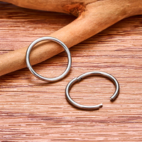 Anneau de nez articulé en titane G23 pour piercing septum, boucles d'oreilles créoles gothiques, piercings pour lèvre, oreille, cartilage et hélix