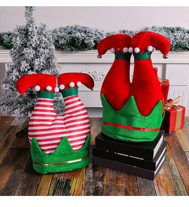 Divertido Gorro Navideño Animado de Felpa de Poliéster con Diseño de Papá Noel y Reno, Gorro de Fiesta de Navidad para Adultos y Niños, Regalo Divertido - Product Image 5