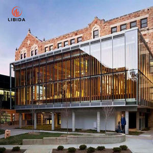 Vidrio templado de fachada compatible con punto de construcción comercial de gama alta con marco de aluminio de acero - Product Image 2