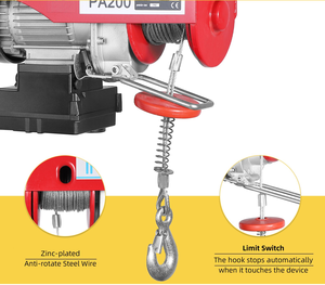 Pabrik Cina 1 Ton mengangkat Lift kargo mengangkat kerekan listrik Mini portabel <span class=keywords><strong>Winch</strong></span> - Product Image 3