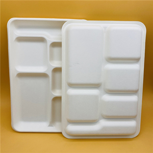 Bustina di canna da zucchero biodegradabile 5 vaschette di carta per alimenti - Product Image 4