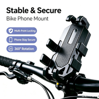 Nouvel arrivage : Support de téléphone pour moto, réglable en hauteur, flexible, en aluminium, avec design antichoc