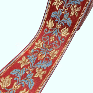 Pita Jacquard Etnik 6cm 100% Poliester dengan Pola Bunga untuk Pesta, Pakaian, Jepit Rambut & Proyek DIY - Product Image 2