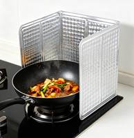 Conteneur d'isolation thermique multi-tailles pliable en aluminium, résistant aux chocs, de qualité alimentaire, pour cuisinière à gaz, protection anti-éclaboussures d'huile