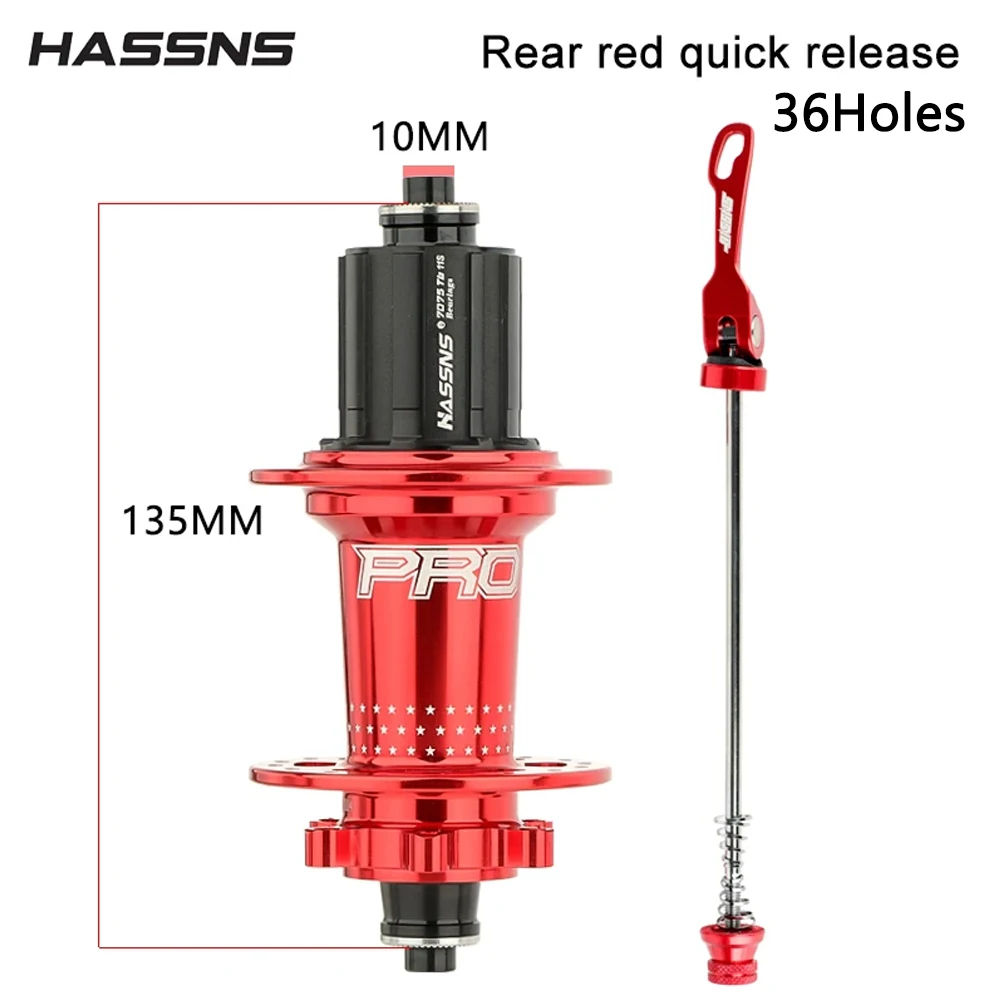 Rojo PRO7 trasero 36 agujeros