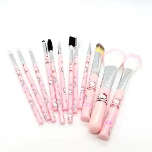 Fancy professional make up brush set di pennelli per ombretti personalizzati hello kitty pink yellow make up brush set