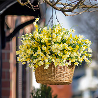 Lot de pots de narcisses artificiels pour hôtels, restaurants, événements, présentations florales, vente en gros, commande en gros