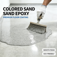 Peinture en résine époxy à base de sable, finition marbrée, revêtement décoratif pour sols de garage, d'usine et de maison.