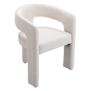 Bán Buôn Bắc Âu Hiện Đại Thùng Bọc Nhung Bên Giọng Ghế Ăn Với Tay vịn Mở Lại 3 Chân - Product Image 1