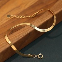 Collares y Pulseras de Cadena de Espiga de Serpiente de Oro Amarillo Sólido de 18k de Moda del Fabricante para Bodas y Fiestas, Idea de Regalo Perfecta