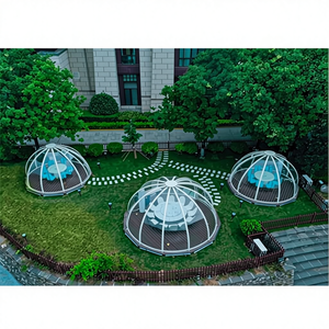 Tente de camping de luxe en plein air facile à installer, maison à bulles sphérique en aluminium transparent PC, ciel étoilé - Product Image 4