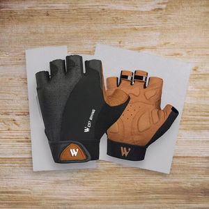 Gants mi-doigts en cuir PU imperméable WEST BIKING pour l'été, la course en montagne, le vélo, la moto, les sports, l'utilisation sur vélo - Product Image 3