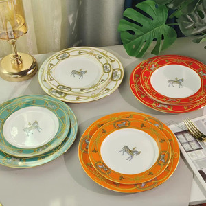 Factory Price Best Selling Horse Brand Luxury Bone China Plates Cups and Saucers Set with <b>Gift</b> <b>Box</b> - Product Image 2