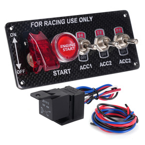 Panneau de commande combiné en fibre de carbone 12V avec démarrage du moteur et commandes ACC pour usage en course - Product Image 2