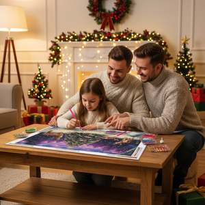 Peintures au diamant DIY, trois cerfs, arbre de Noël, décoration de la maison, artisanat de Noël, cadeau, jouets éducatifs <span class=keywords><strong>Montessori</strong></span>, <span class=keywords><strong>kit</strong></span> de <span class=keywords><strong>peinture</strong></span> au diamant - Product Image 2