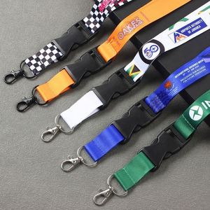 Hot Selling Custom <b>Polyester</b> <b>Lanyard</b> with Offset Printing Washable Neck Strap & Keychain for Promotional Use - Product Image 2