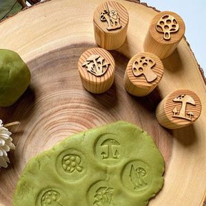 Sellos de arcilla portátiles de cerámica de madera con diseño de pata de animal para manualidades DIY - Product Image 5