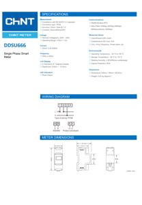 CHINT <span class=keywords><strong>DDSU666</strong></span> Compteur intelligent monophasé Din monté sur rail <span class=keywords><strong>DDSU666</strong></span> Compteur d'énergie intelligent 3 phases - Product Image 3