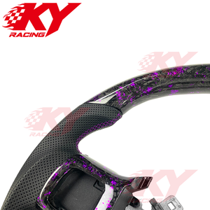 Volante de Fibra de Carbono Forjado con Calefacción y Levas, con Empuñaduras de Cuero Perforado, para Dodge RAM 1500 2500 3500 TRX 2010-2024 - Product Image 2