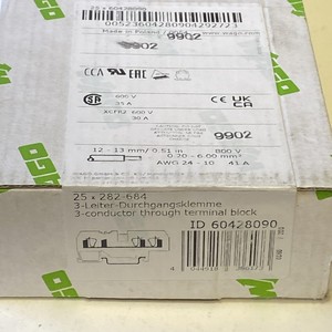บล็อกเทอร์มินัล 3 ขั้ว Plc 25x รุ่น 282-684 สีน้ำเงิน 6 มม. ใหม่สำหรับสินค้ารับประกัน - Product Image 2