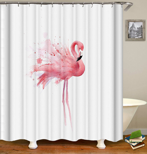 Impreso personalizado <span class=keywords><strong>de</strong></span> diseño Flamingo niños Cortina <span class=keywords><strong>de</strong></span> ducha - Product Image 2