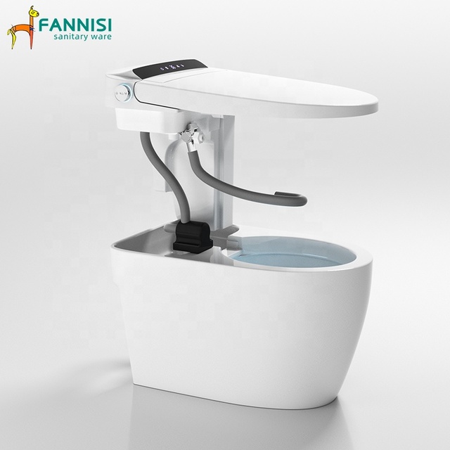 Modern Inteligente Remote Electric Automatic Flush Wc Bidet One Piece Intelligent Smart Toilet Bowl