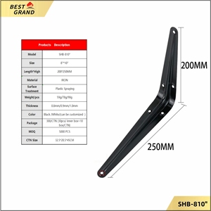 Soporte de Esquina para Estante, Herraje para Muebles con Estructura <span class=keywords><strong>Triangular</strong></span>, Soporte de Pared - Product Image 5