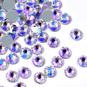 Flatback Epoxy Pink Glass Clear Crystal Rhinestones SS6 SS10 SS20 Nail Art Técnica de fijación en caliente para bolsos Prendas de vestir Zapatos - Product Image 3