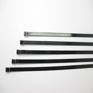 الفولاذ المقاوم للصدأ المعادن الكرة قفل سلم نوع PVC المغلفة كابل العلاقات - Product Image 3