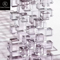 Mobilier créatif Contrôle moderne en plexiglas d'entrée Surface décorative Mosaïque créative Table console en acrylique