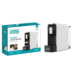 Cafetera de Cápsulas Winning Star, 19 Bares, Tanque de Agua de 1.5L, Blanca, Eléctrica, 1200W, Sistema Individual, Uso Doméstico - Product Image 1
