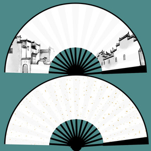 Iscrizione Xuan carta pieghevole ventaglio bianco in stile cinese stile cinese stile stile ventaglio pieghevole ventaglio in bambù ventaglio - Product Image 6