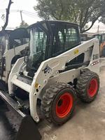 Mini-chargeur d'occasion 2 tonnes Bobcat S160 Chargeur compact à chenilles à roues automatique S160 pour la neige, les déchets de construction, faible consommation