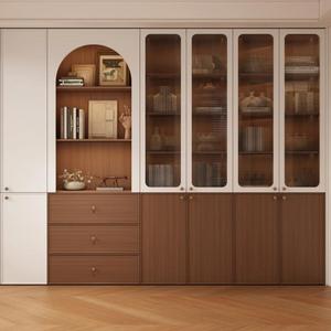 Librerie e Scaffali Modulari in Legno Personalizzati Moderni Minimalisti di Lusso con Illuminazione LED per Soggiorno Camera da Letto Sala da Pranzo - Product Image 6