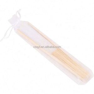 พัดมือพับได้ทำจากผ้าไหมเทียมสีขาว ลายไม้ไผ่ ของชำร่วยงานแต่งงาน ของขวัญงานเลี้ยงฉลองเด็กแรกเกิด พร้อมถุงของขวัญ - Product Image 2