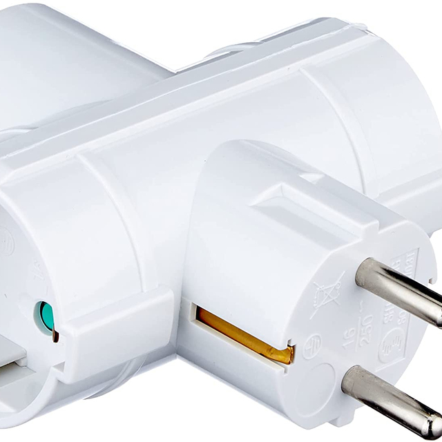 Adapter Triple Lateral (3 Tomas ) Power Adapters Plug Connector