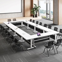 Klappbarer Schulungstisch mit Stauraum und Robusten Beinen für Coworking-Büros, Seminarräume und Studierzimmer