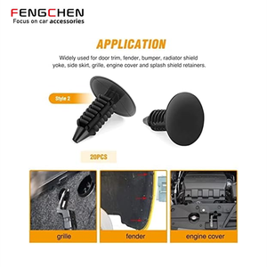 100pcs HE26 Car Bumper Retentor Clipes Nylon Fixadores Rebite Kit Porta Guarnição Painel Clipes Bumper Push Rivet Clipes Preto - Product Image 6