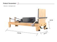 Lit de Pilates en bois de chêne personnalisable - Lit d'entraînement portable pour studio de yoga, salle de sport, usage domestique