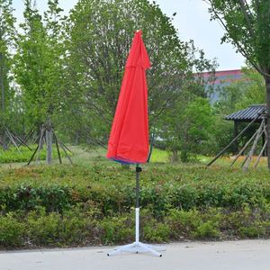 Sombrilla de Mercado Resistente al Viento de 160 cm de Radio con Doble Estructura de Soporte y Orificio para el Viento, Sombrilla para Exteriores - Product Image 4