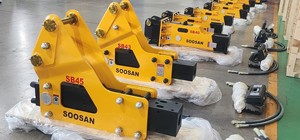 SOOSAN SB43 <b>Hydraulic</b> <b>Breaker</b> with Engine & Motor Yellow Side Type for 6-9 Ton Excavators - Product Image 6