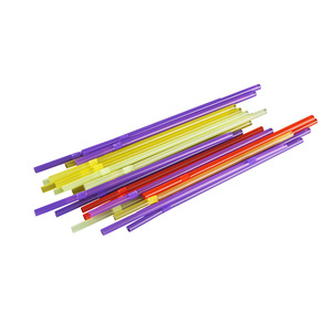 Pailles en plastique jetables Chuangxinglong, transparentes, épaisses, droites, pour thé au lait et fêtes - Product Image 2