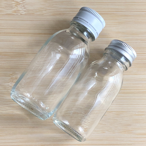 Mini Botella <span class=keywords><strong>de</strong></span> Vidrio Transparente Ámbar <span class=keywords><strong>para</strong></span> Jugo o <span class=keywords><strong>Jarabe</strong></span>, con Cuello ROPP y Tapa Plateada, <span class=keywords><strong>para</strong></span> Bebidas Saludables y Alimentos - Product Image 5