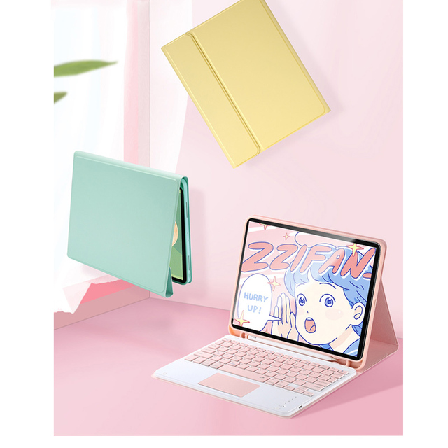 2022 Hot Selling Touchpad Detachable Keyboard With Pencil Holder for iPad Pro 12.9 2021 case With Keyboard and Touchpad