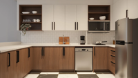 Meubles de cuisine haut de gamme pour hôtels, armoires et commodes pour projets hôteliers, table à manger