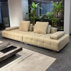 Muebles Foshan, sofá Seccional de lujo moderno, calidad de diseñador, sofá Modular para sala de estar, sofá cómodo de tela de cuero en forma de <span class=keywords><strong>U</strong></span> - Product Image 5