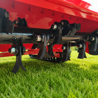 Tondeuse à gazon diesel avec châssis à chenilles antidérapant, stable sur les pentes raides, hauteur de coupe réglable