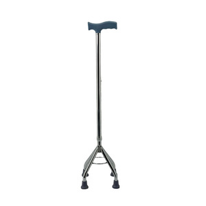 ไม้เท้าทรงสามเหลี่ยมสี่ขา Hengshunhe ปรับความสูงได้ ทำจากอลูมิเนียมอัลลอยด์ ป้องกันการลื่น สำหรับผู้สูงอายุ - Product Image 1