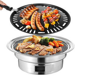 Barbecue coréen réutilisable antiadhésif en acier inoxydable pour le camping en <span class=keywords><strong>extérieur</strong></span> et la cuisson en intérieur lors de fêtes - Product Image 1